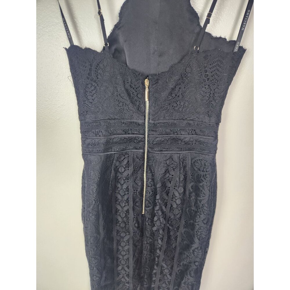 Marciano Guess Women's Sz. 2 Black Lace Midi Cocktail Dress NWT - Picture 8 of 9